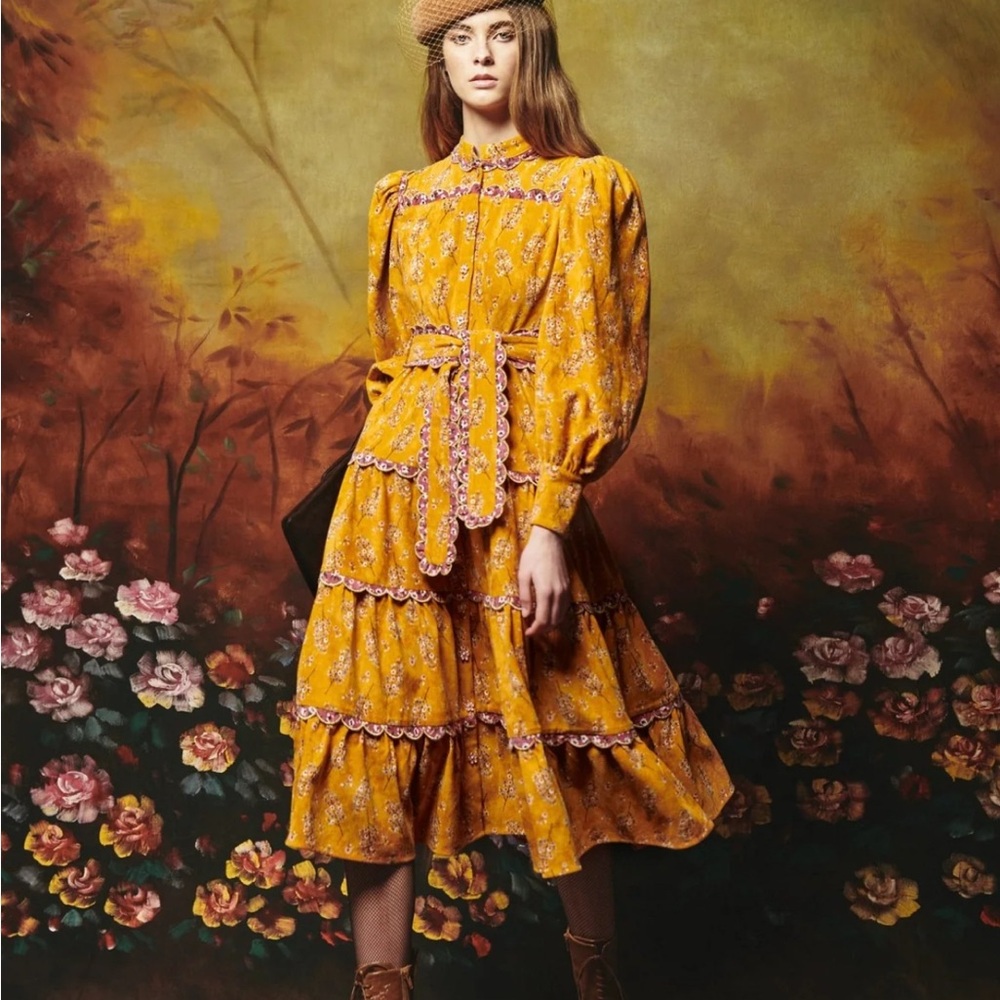 CeliaB Willow corduroy dress New with tags.  Size L (8-10)